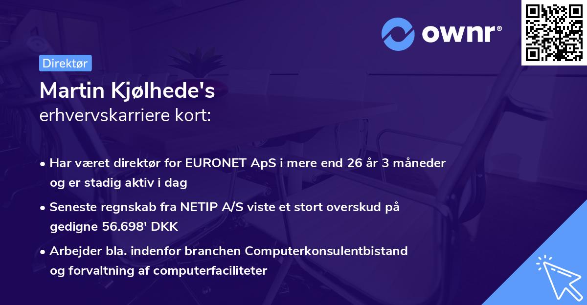 Martin Kjølhede's erhvervskarriere kort