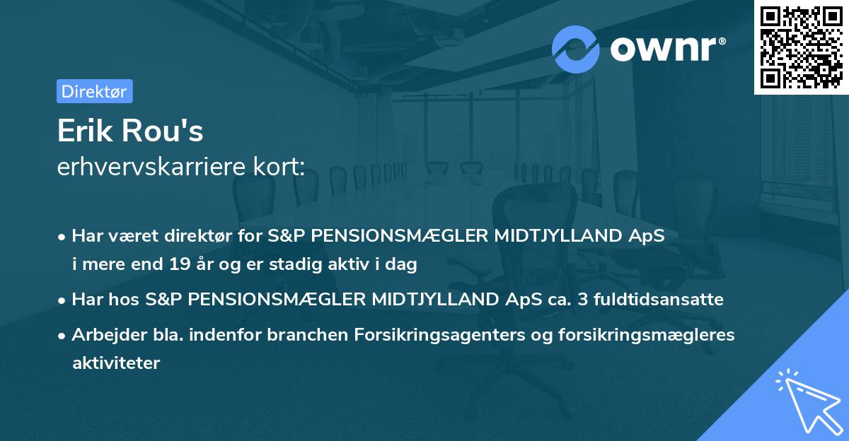 Erik Rou's erhvervskarriere kort