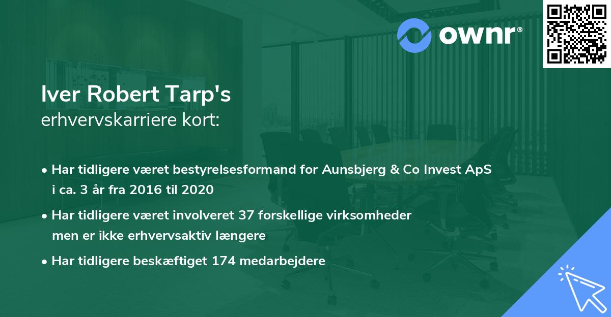 Iver Robert Tarp's erhvervskarriere kort