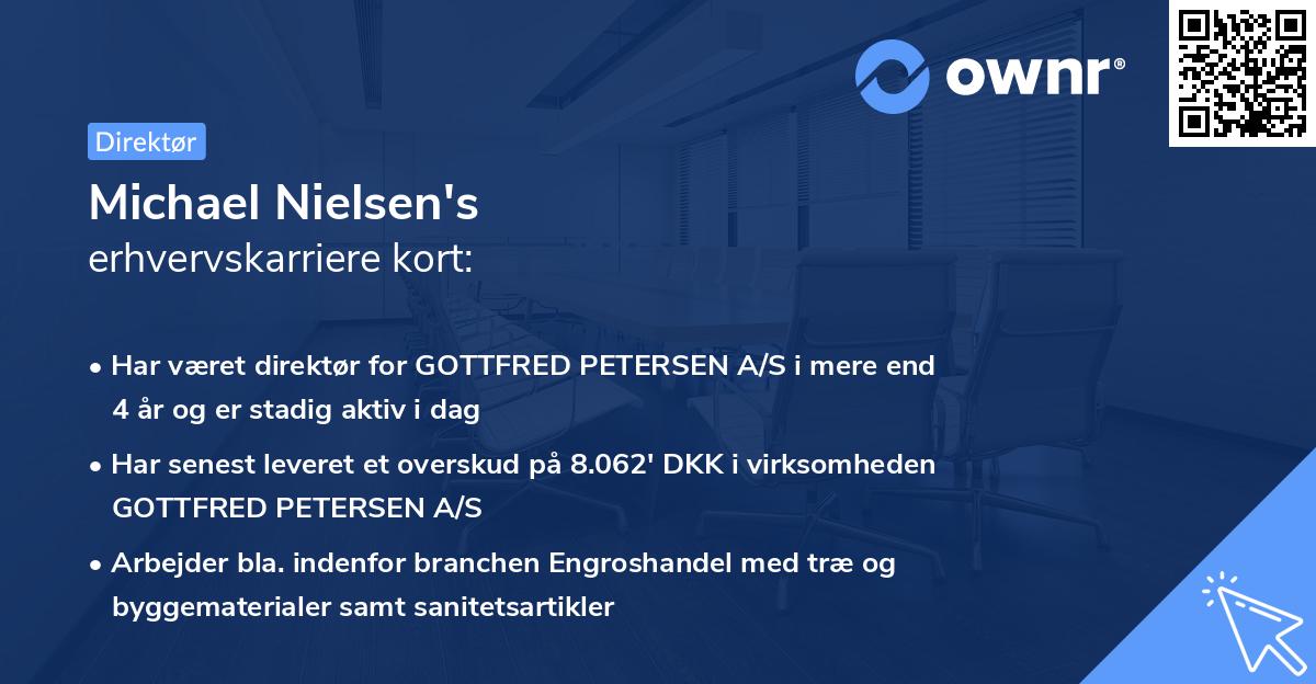 Michael Nielsen's erhvervskarriere kort