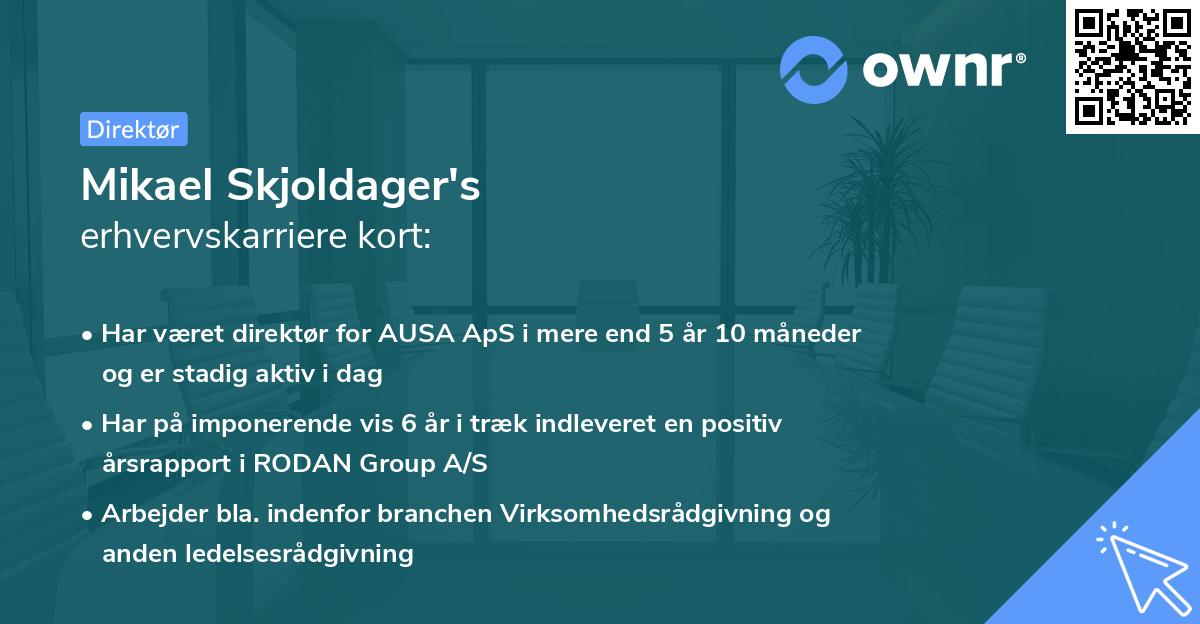 Mikael Skjoldager's erhvervskarriere kort