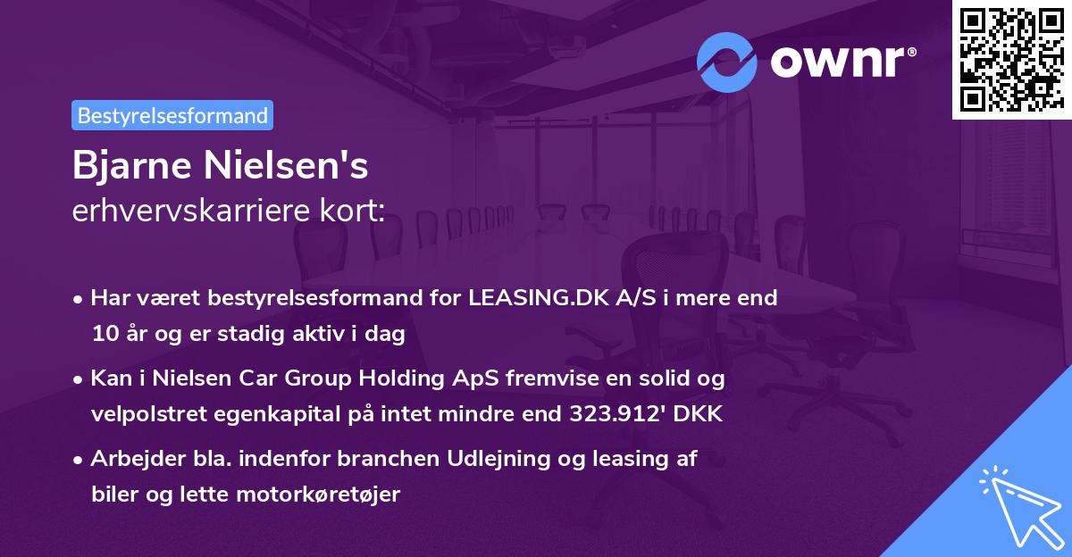 Bjarne Nielsen's erhvervskarriere kort