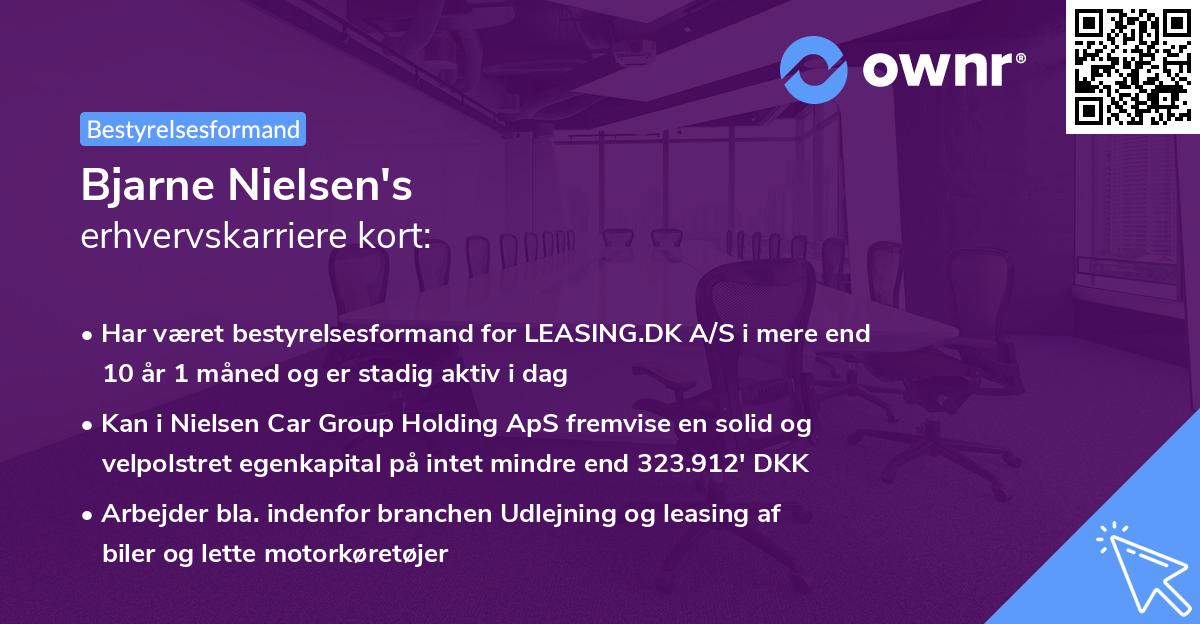 Bjarne Nielsen's erhvervskarriere kort