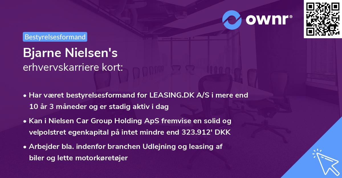 Bjarne Nielsen's erhvervskarriere kort