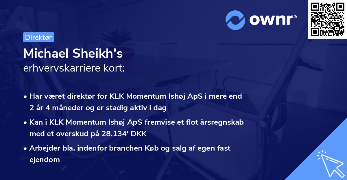 Michael Sheikh's erhvervskarriere kort
