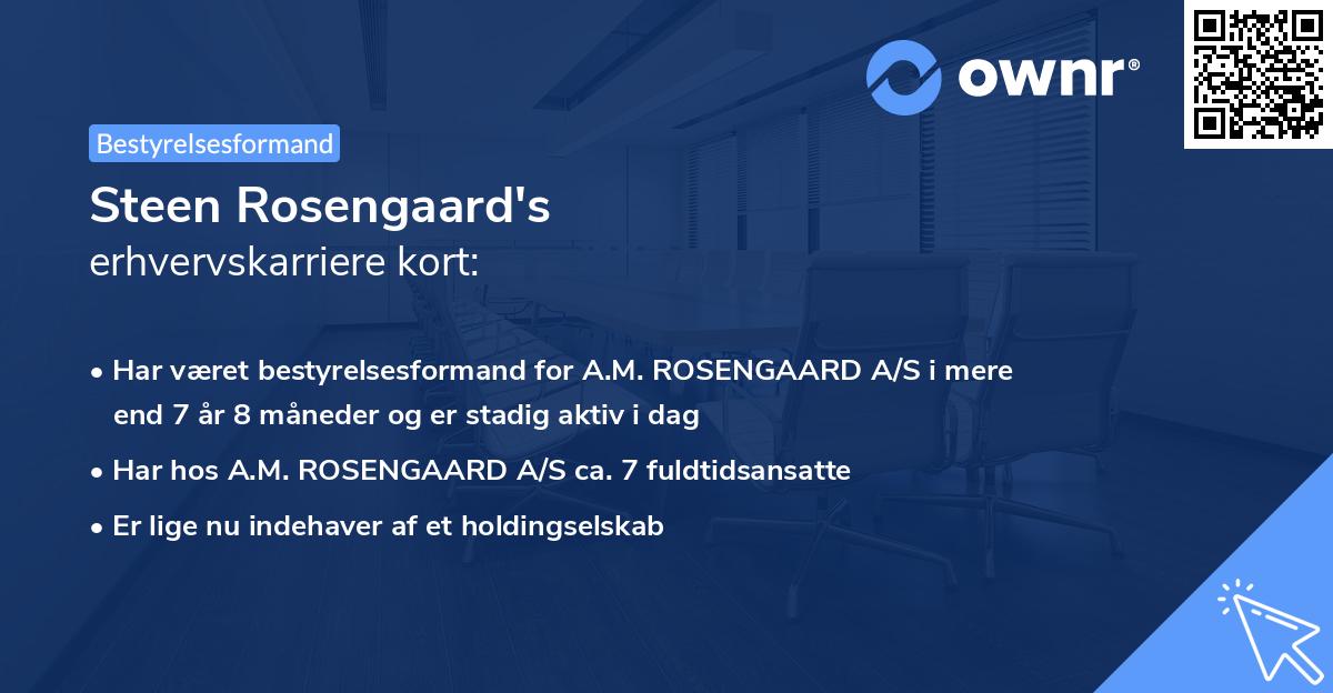 Steen Rosengaard's erhvervskarriere kort