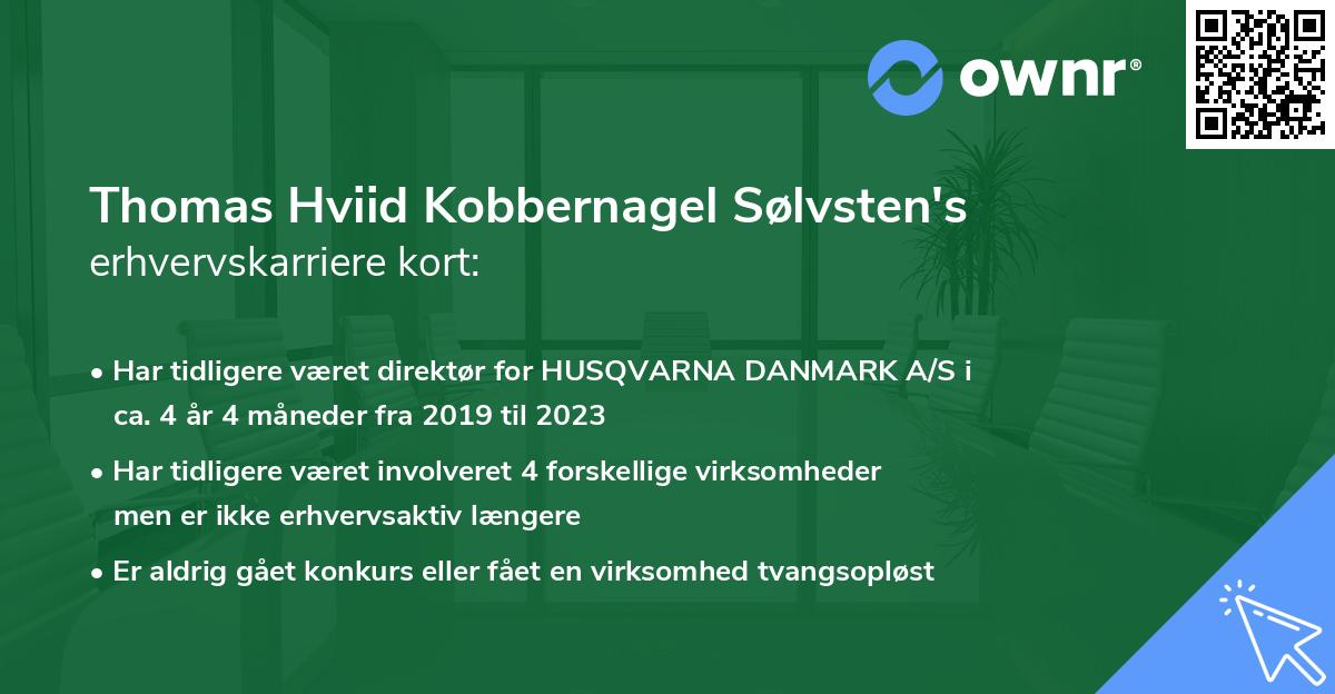 Thomas Hviid Kobbernagel Sølvsten's erhvervskarriere kort