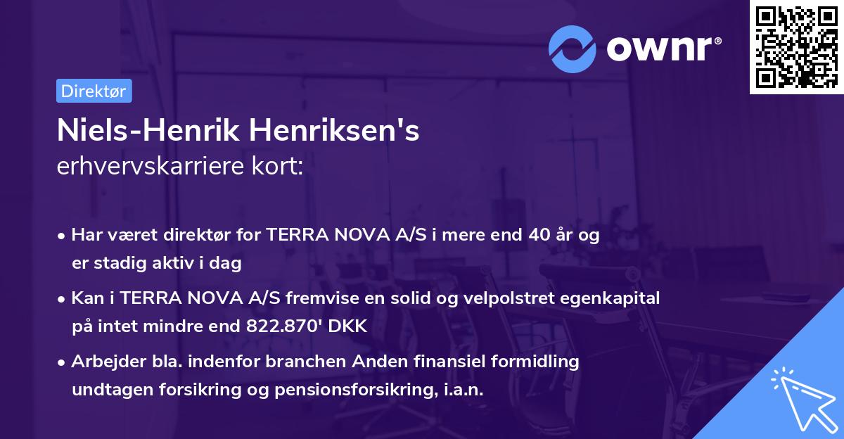 Niels-Henrik Henriksen's erhvervskarriere kort