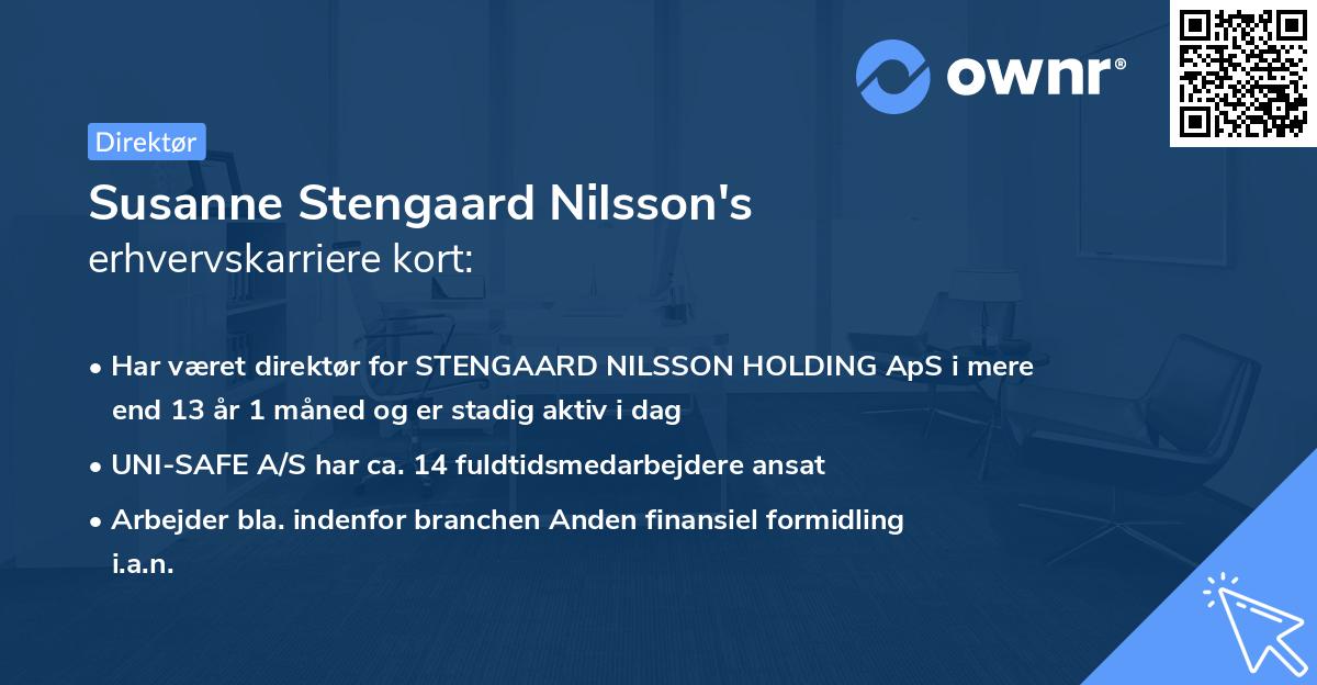Susanne Stengaard Nilsson's erhvervskarriere kort