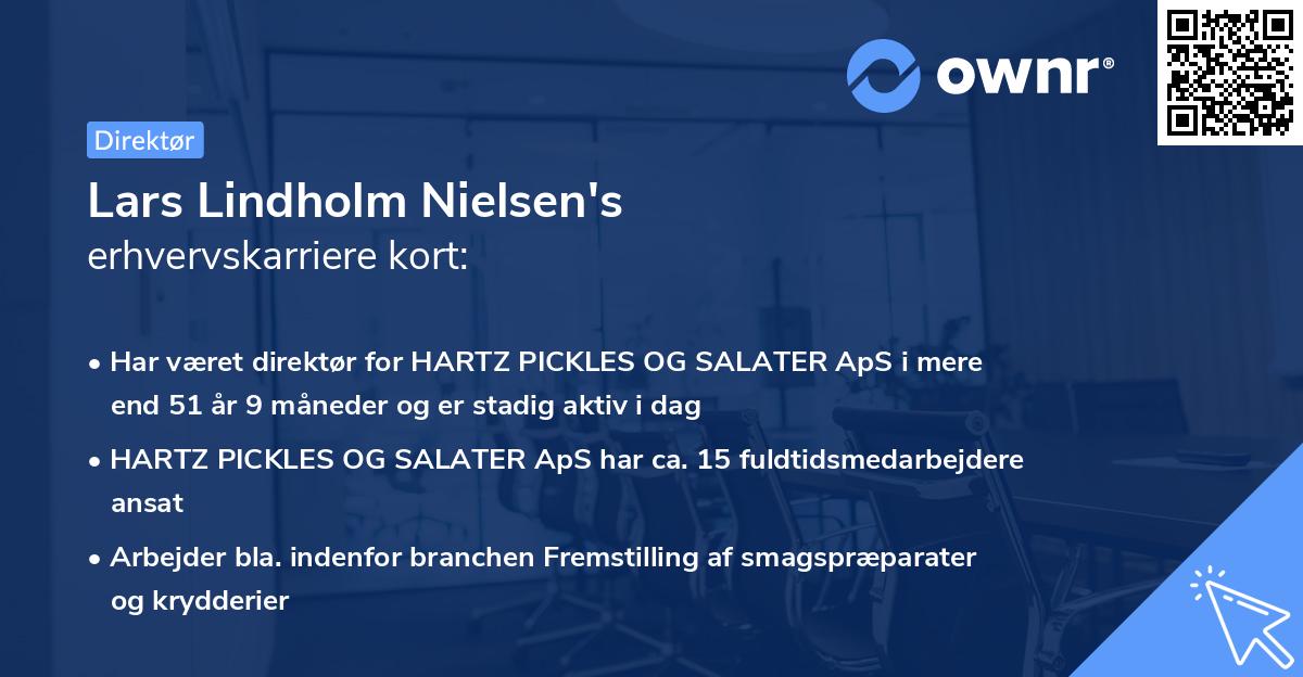 Lars Lindholm Nielsen's erhvervskarriere kort