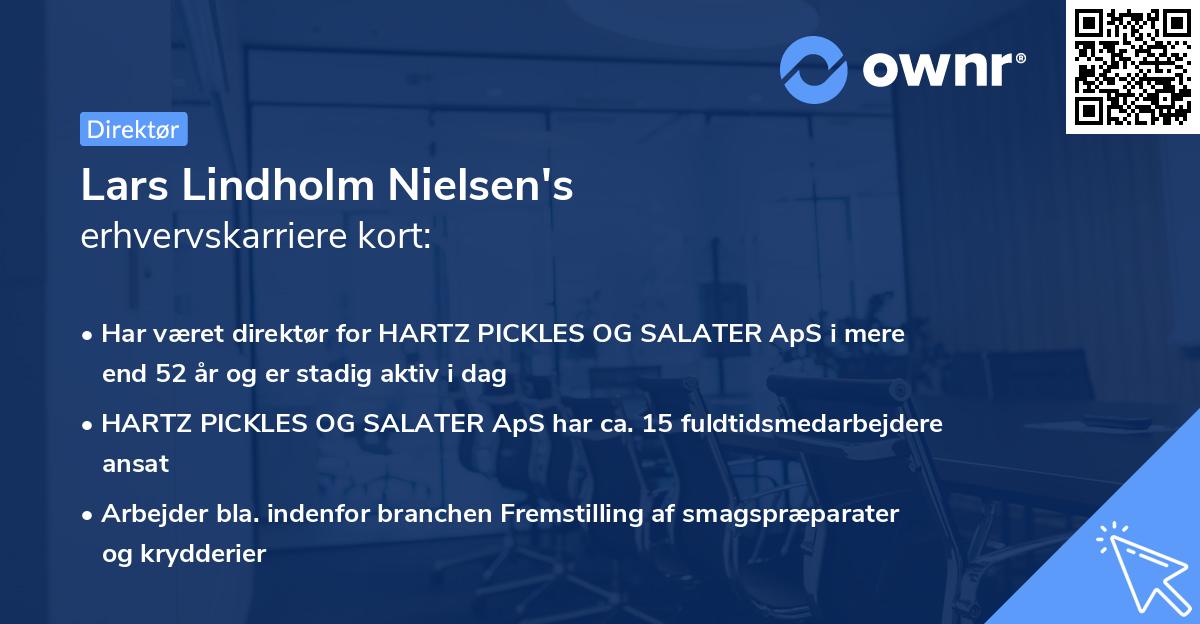 Lars Lindholm Nielsen's erhvervskarriere kort