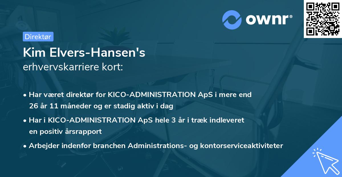 Kim Elvers-Hansen's erhvervskarriere kort