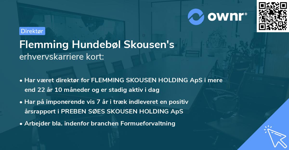 Flemming Hundebøl Skousen's erhvervskarriere kort