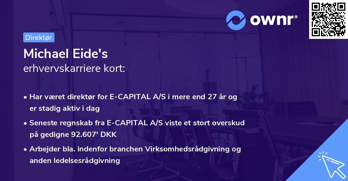 Michael Eide's erhvervskarriere kort