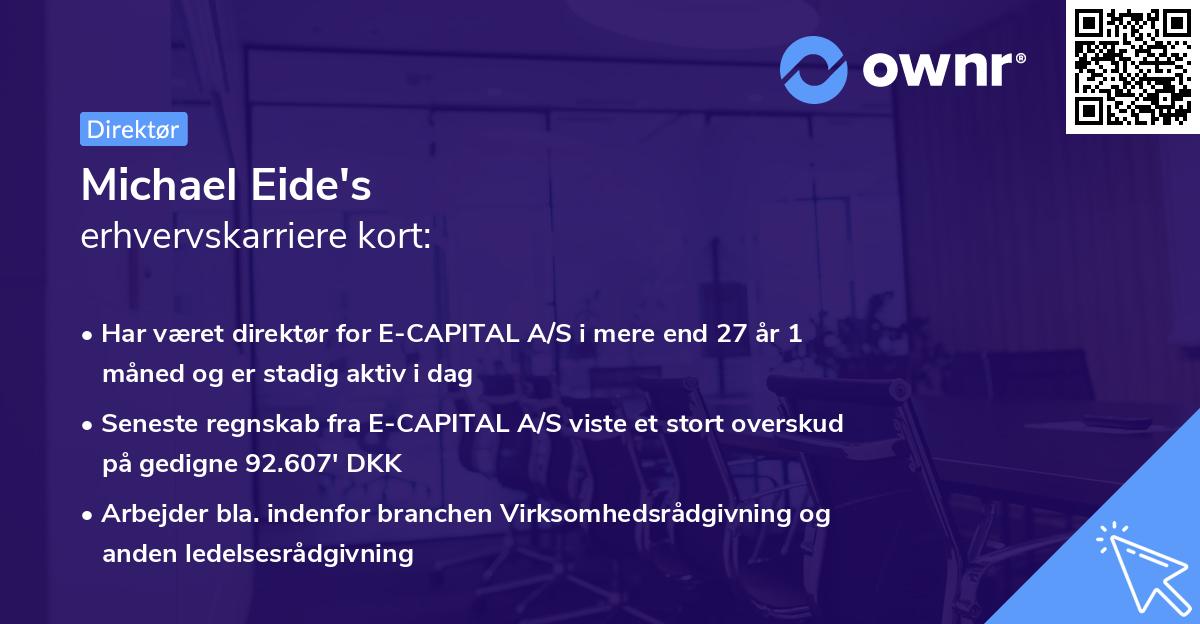Michael Eide's erhvervskarriere kort