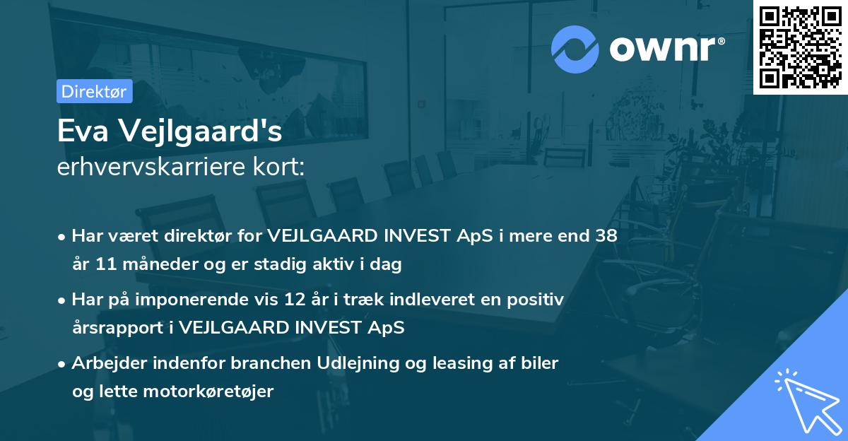 Eva Vejlgaard's erhvervskarriere kort