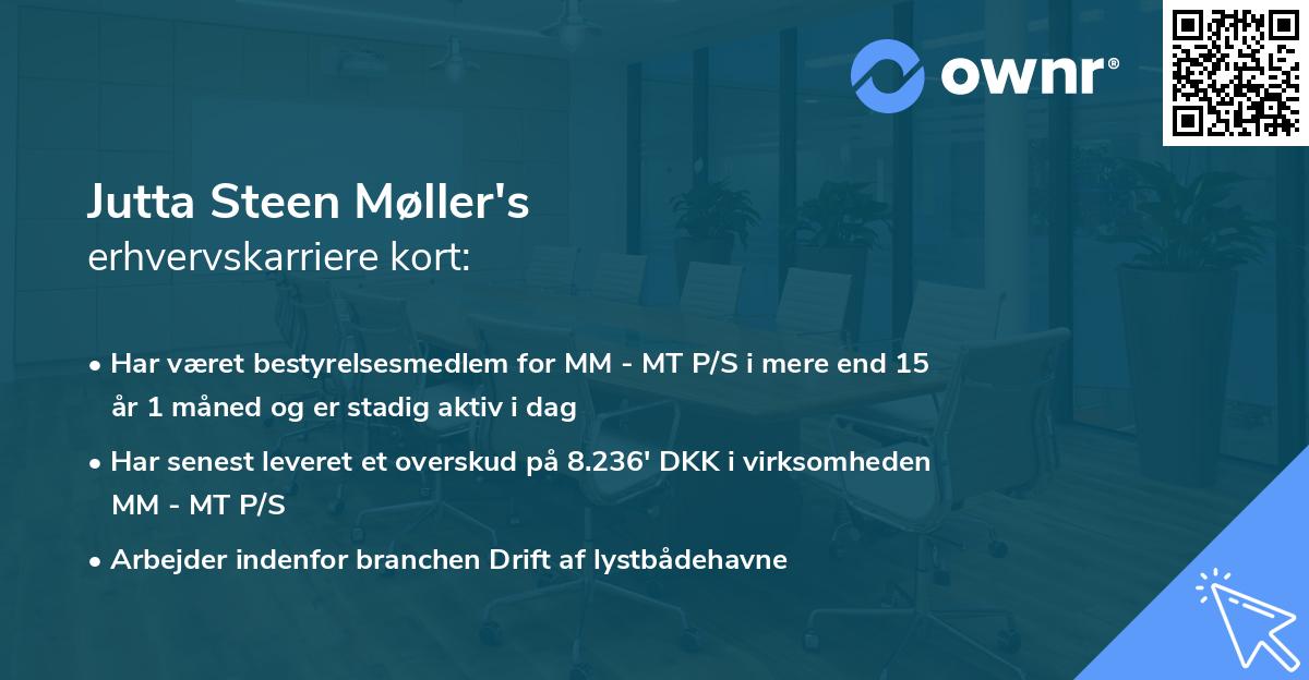 Jutta Steen Møller's erhvervskarriere kort