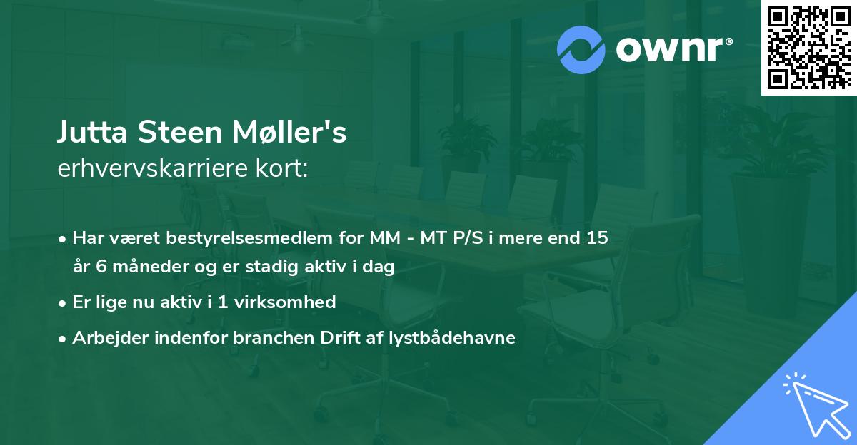 Jutta Steen Møller's erhvervskarriere kort