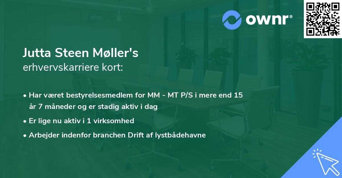 Jutta Steen Møller's erhvervskarriere kort