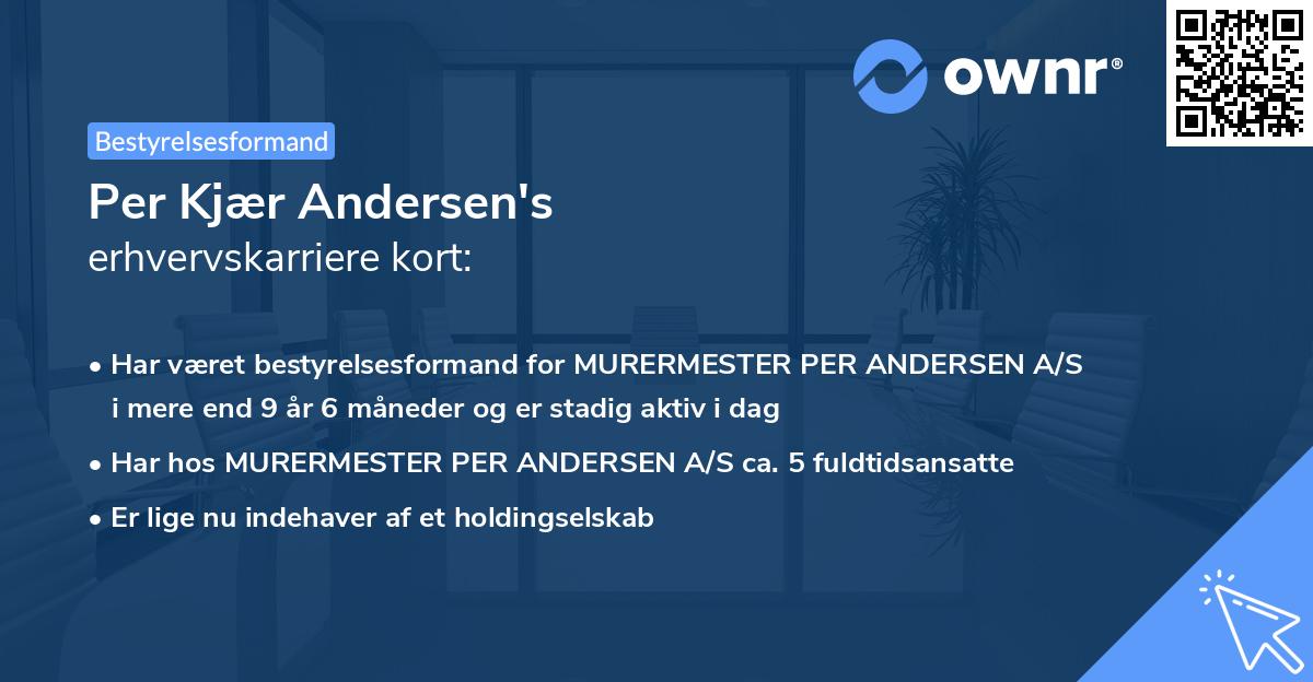 Per Kjær Andersen's erhvervskarriere kort