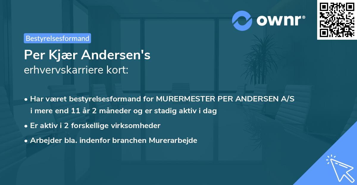 Per Kjær Andersen's erhvervskarriere kort