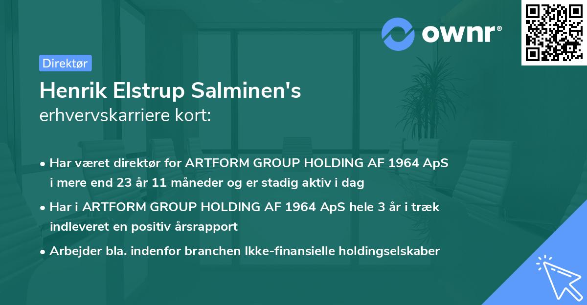 Henrik Elstrup Salminen's erhvervskarriere kort