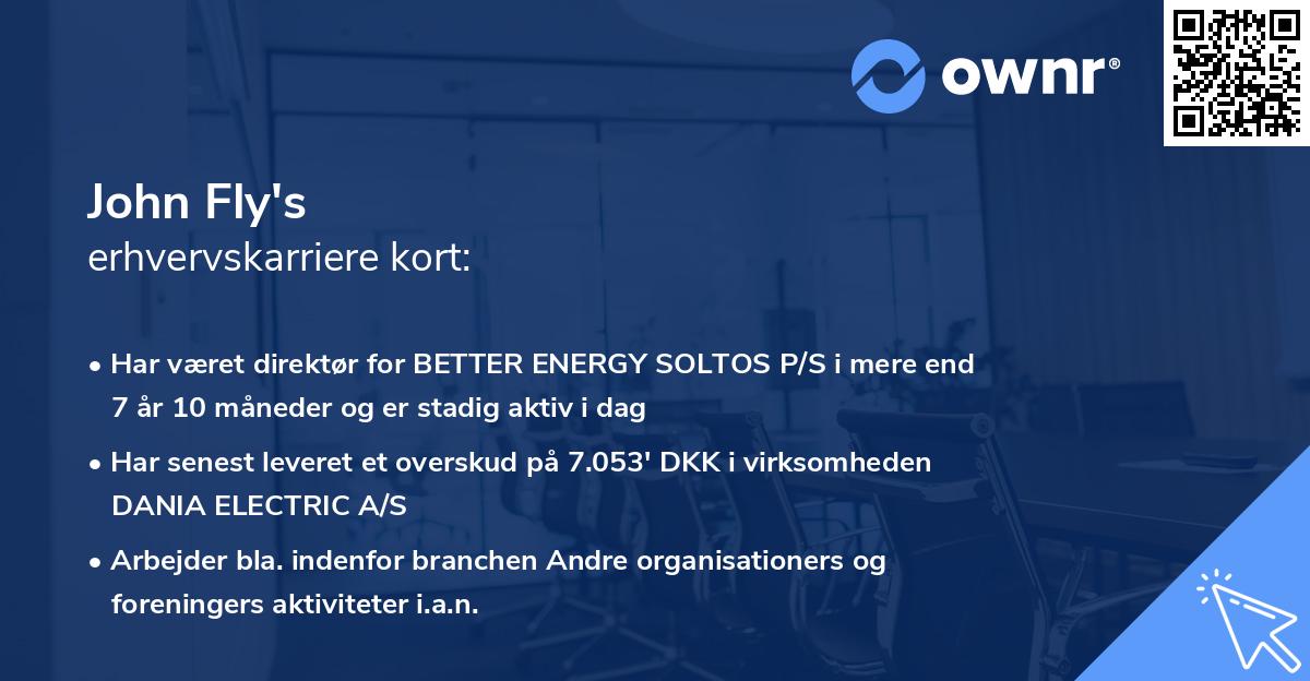 John Fly's erhvervskarriere kort