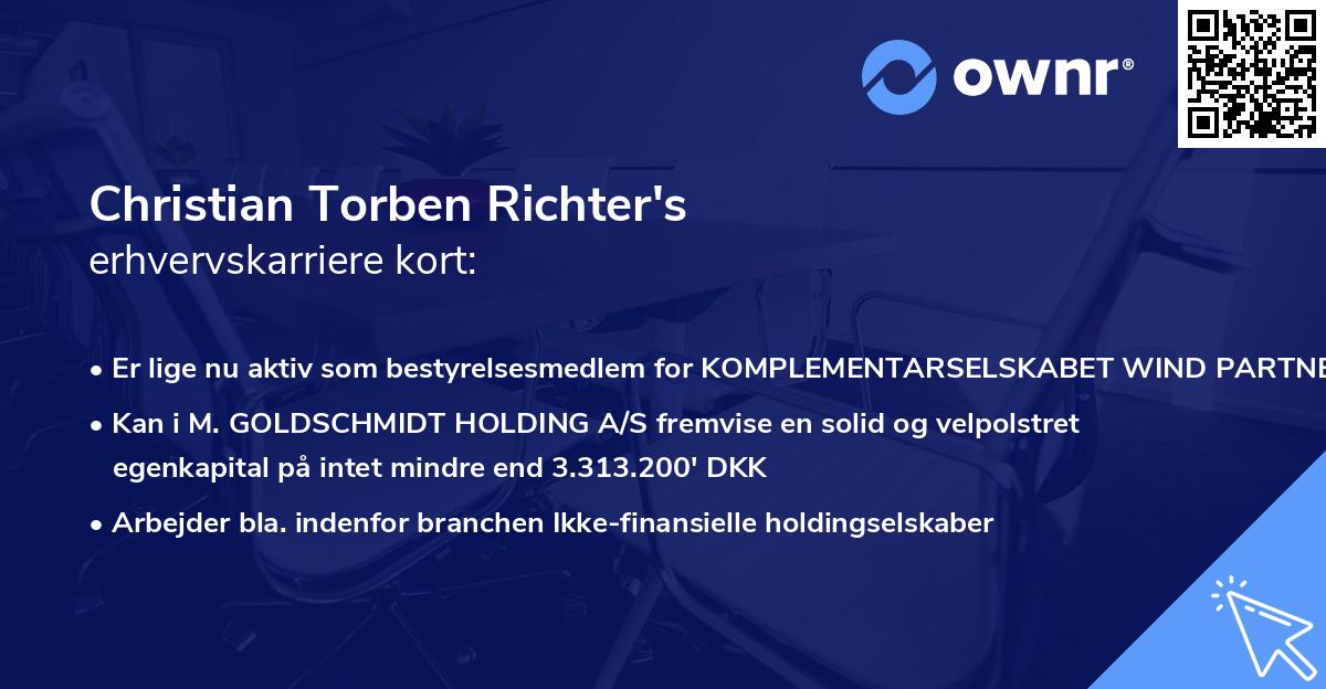 Christian Torben Richter's erhvervskarriere kort