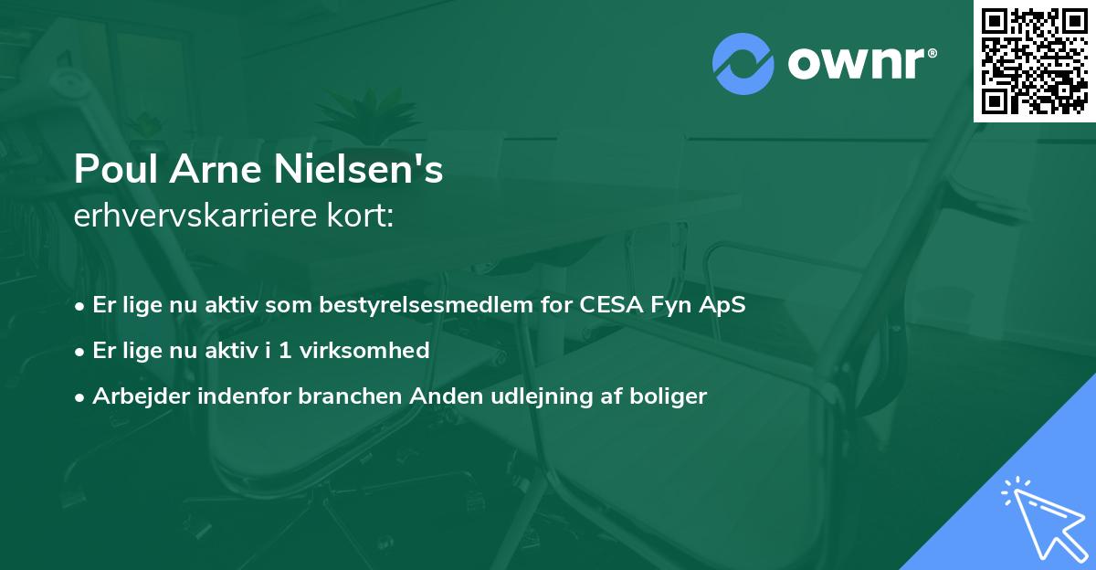 Poul Arne Nielsen's erhvervskarriere kort