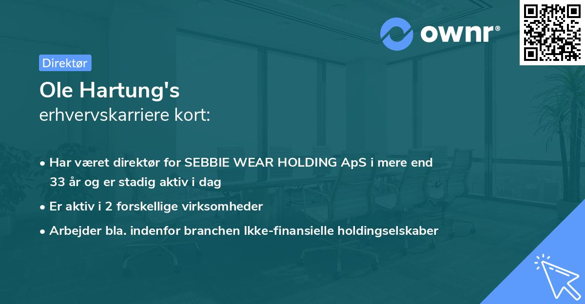 Ole Hartung's erhvervskarriere kort