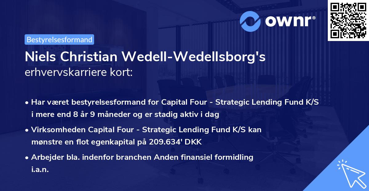 Niels Christian Wedell-Wedellsborg's erhvervskarriere kort