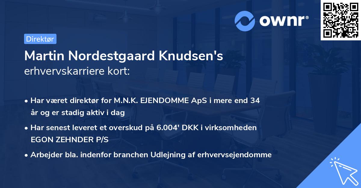 Martin Nordestgaard Knudsen's erhvervskarriere kort