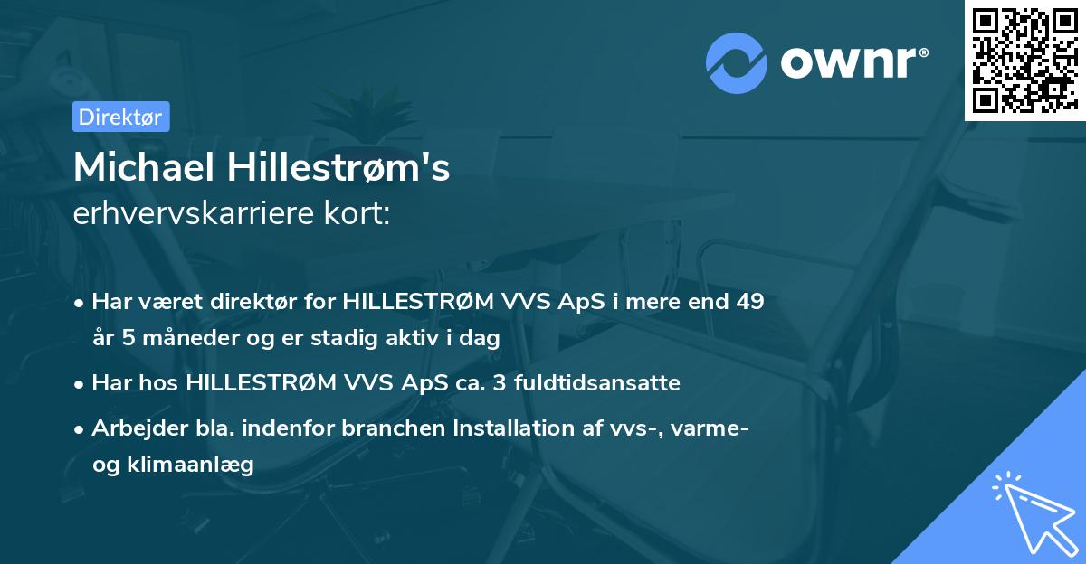Michael Hillestrøm's erhvervskarriere kort