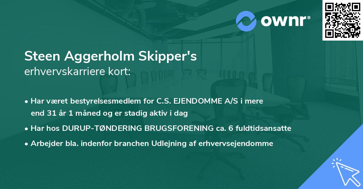Steen Aggerholm Skipper's erhvervskarriere kort