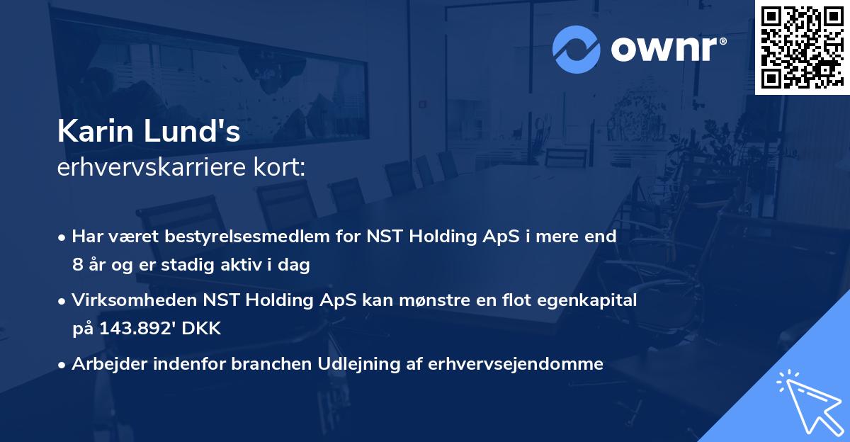 Karin Lund's erhvervskarriere kort