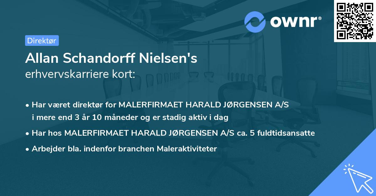 Allan Schandorff Nielsen's erhvervskarriere kort
