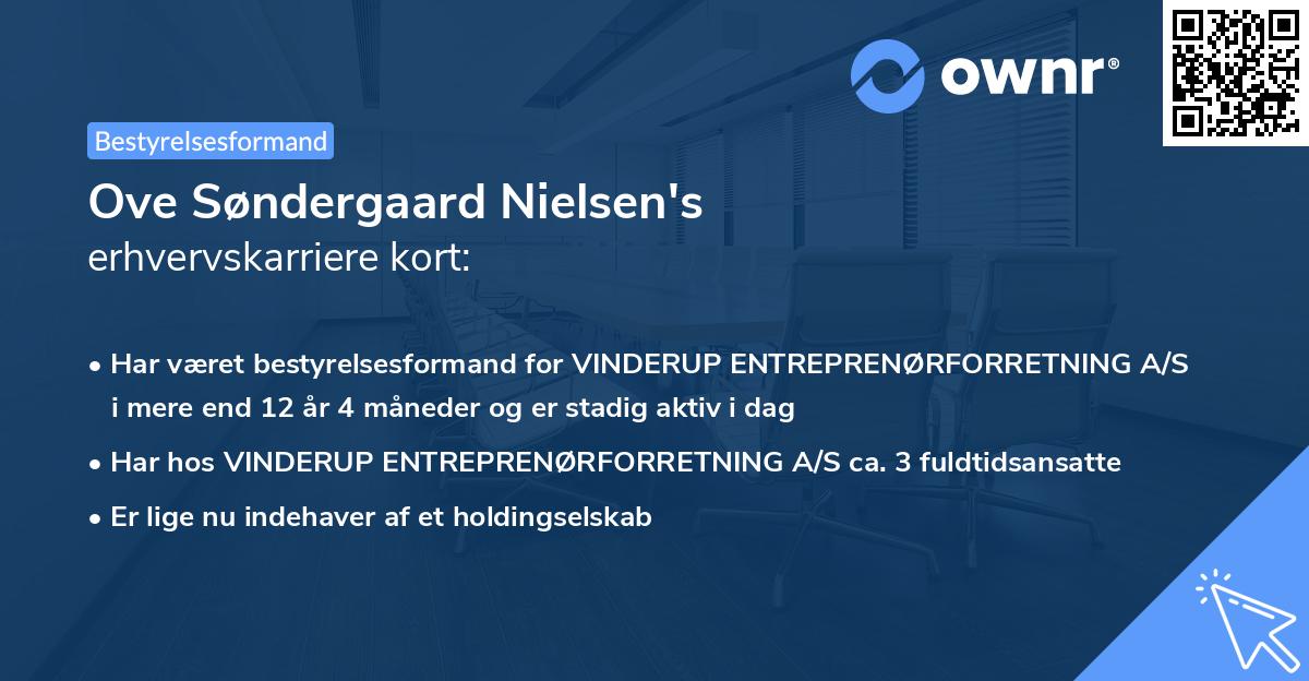 Ove Søndergaard Nielsen's erhvervskarriere kort
