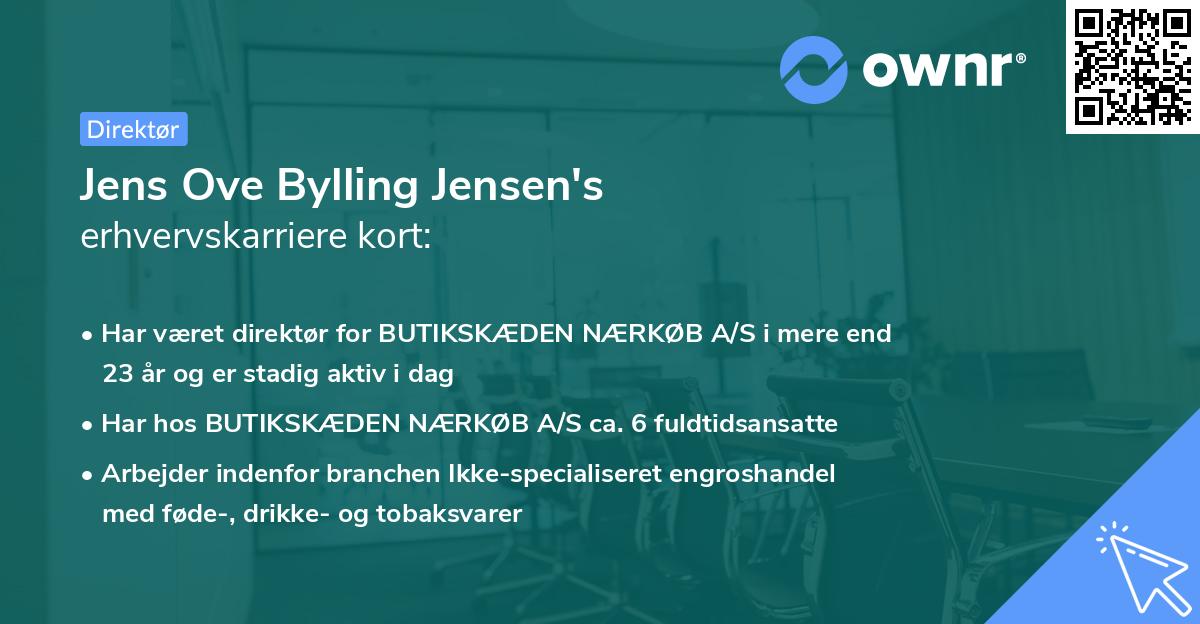 Jens Ove Bylling Jensen's erhvervskarriere kort