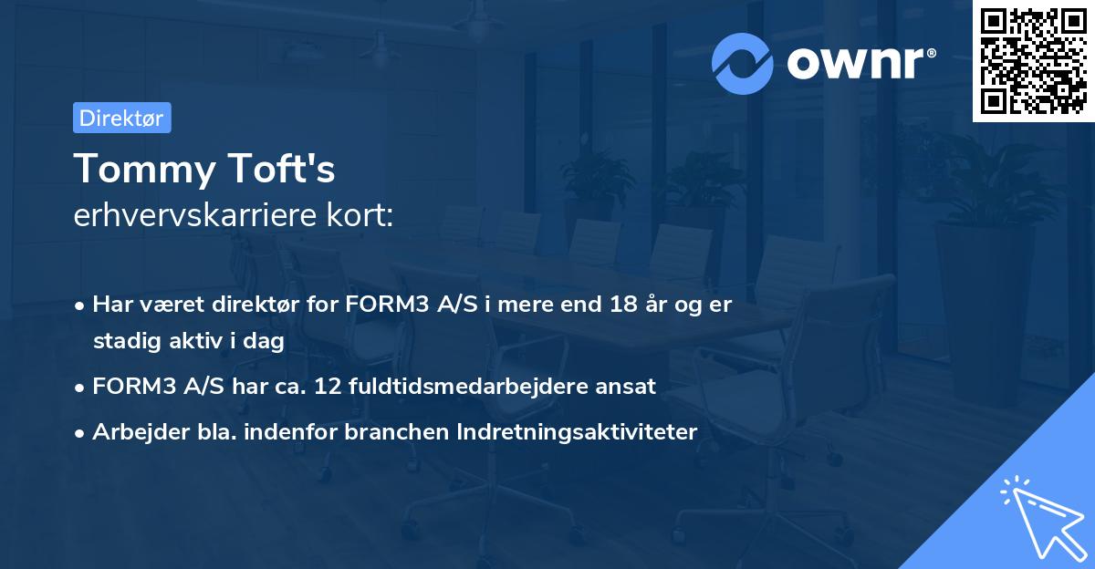 Tommy Toft's erhvervskarriere kort