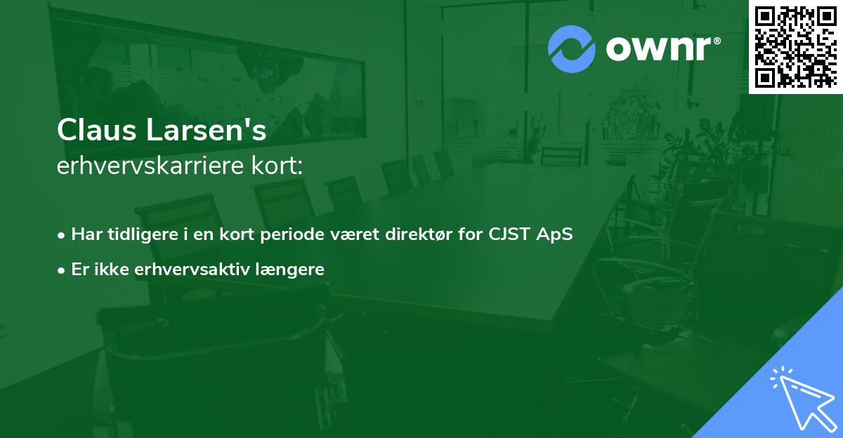 Claus Larsen's erhvervskarriere kort
