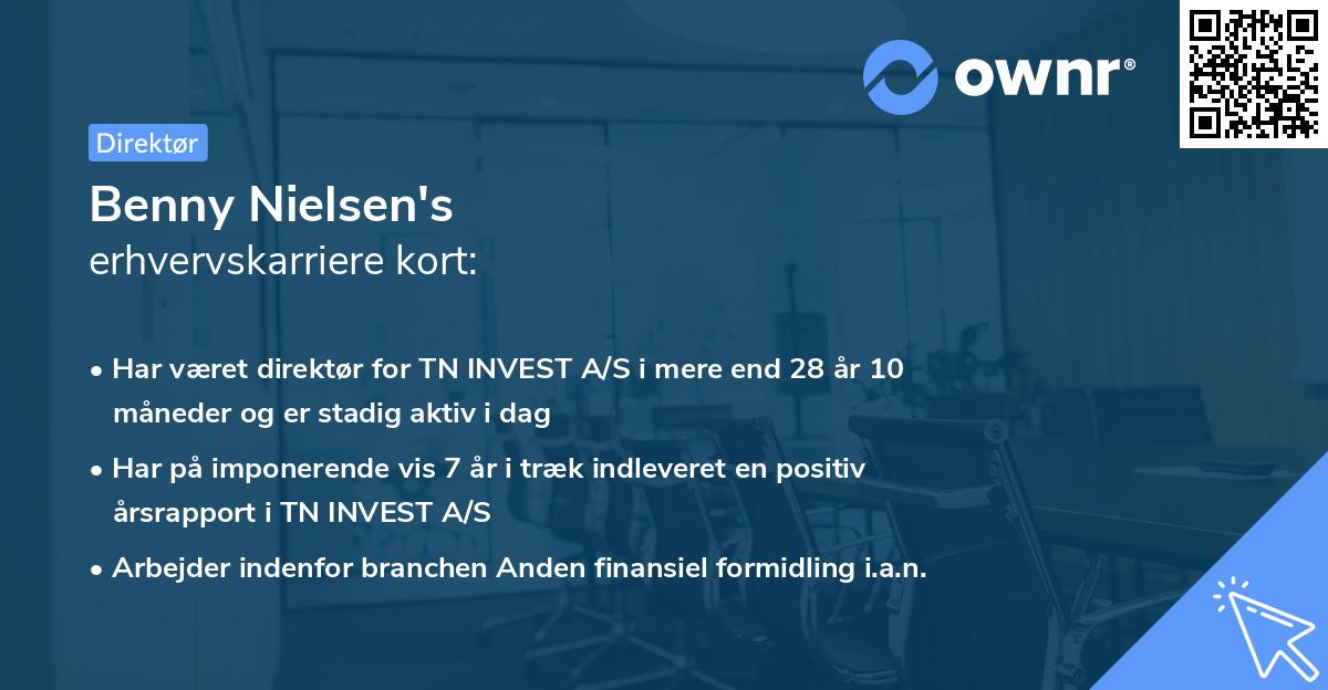 Benny Nielsen's erhvervskarriere kort