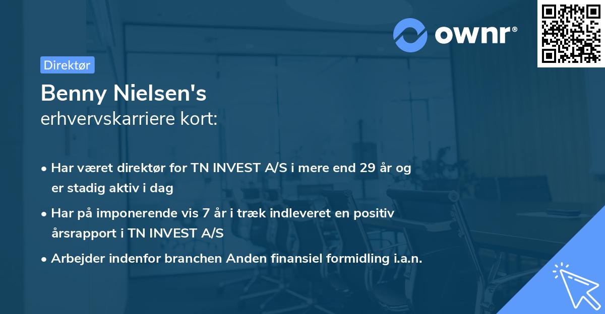 Benny Nielsen's erhvervskarriere kort