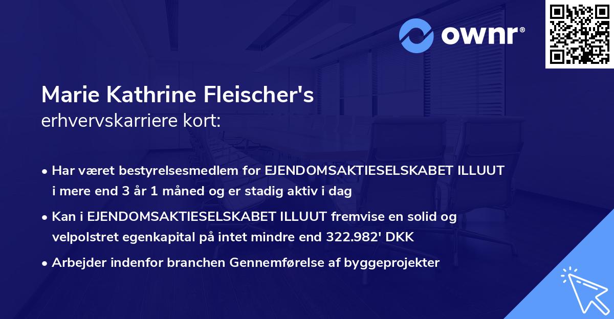 Marie Kathrine Fleischer's erhvervskarriere kort