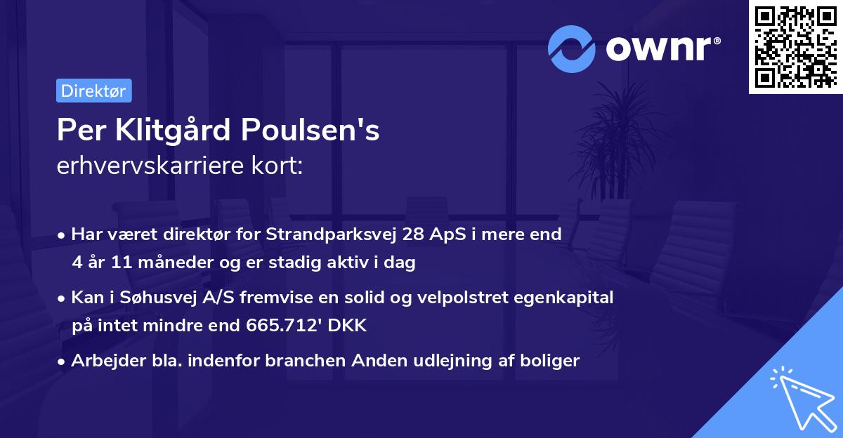 Per Klitgård Poulsen's erhvervskarriere kort
