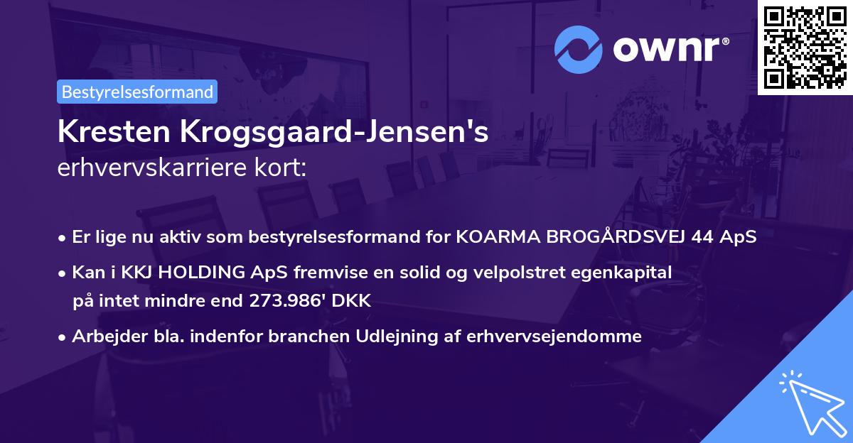 Kresten Krogsgaard-Jensen's erhvervskarriere kort