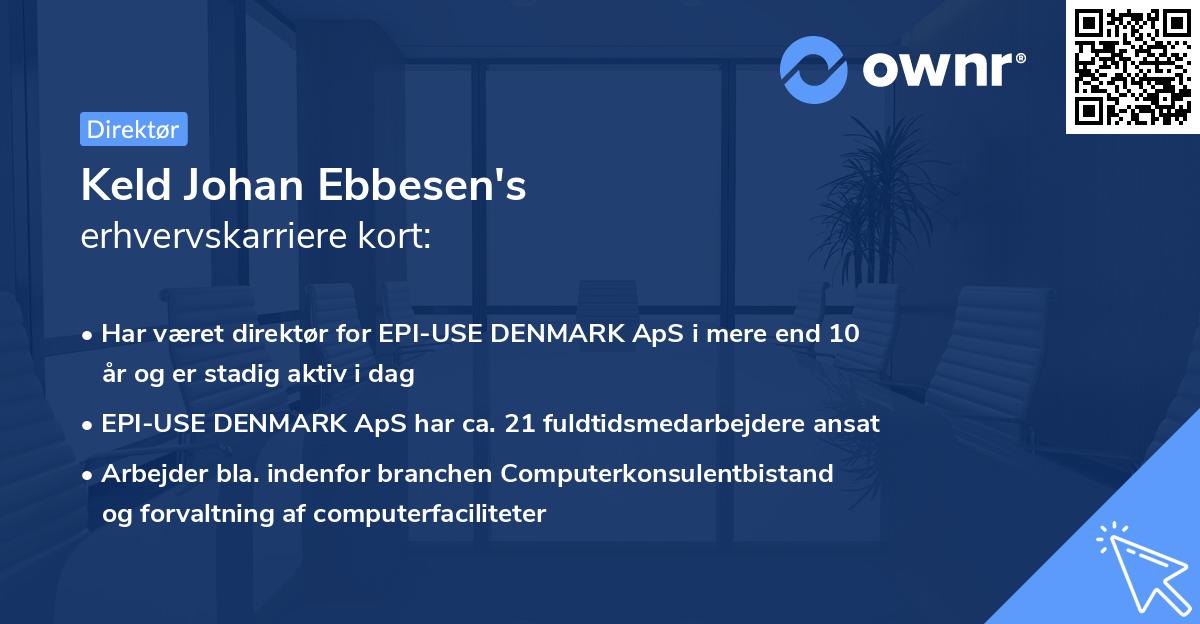 Keld Johan Ebbesen's erhvervskarriere kort
