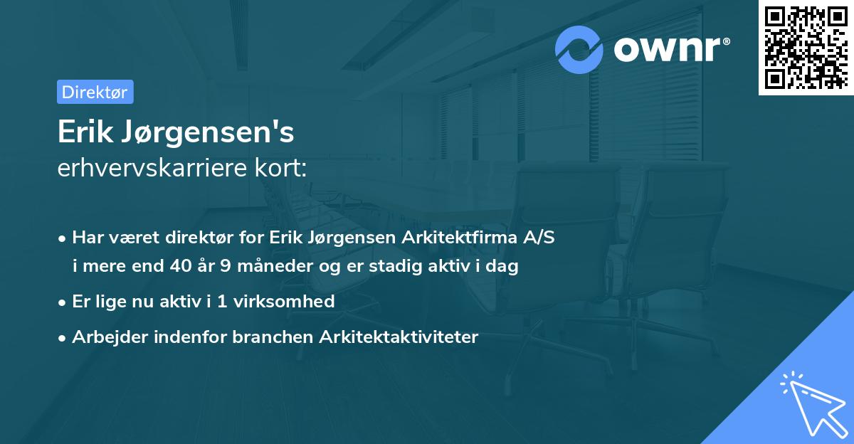 Erik Jørgensen's erhvervskarriere kort