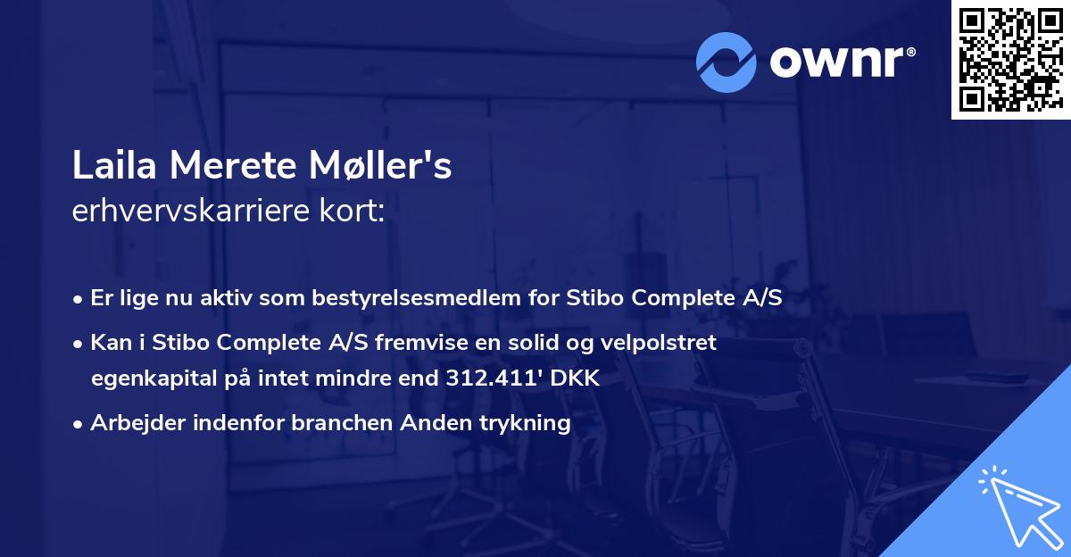 Laila Merete Møller's erhvervskarriere kort