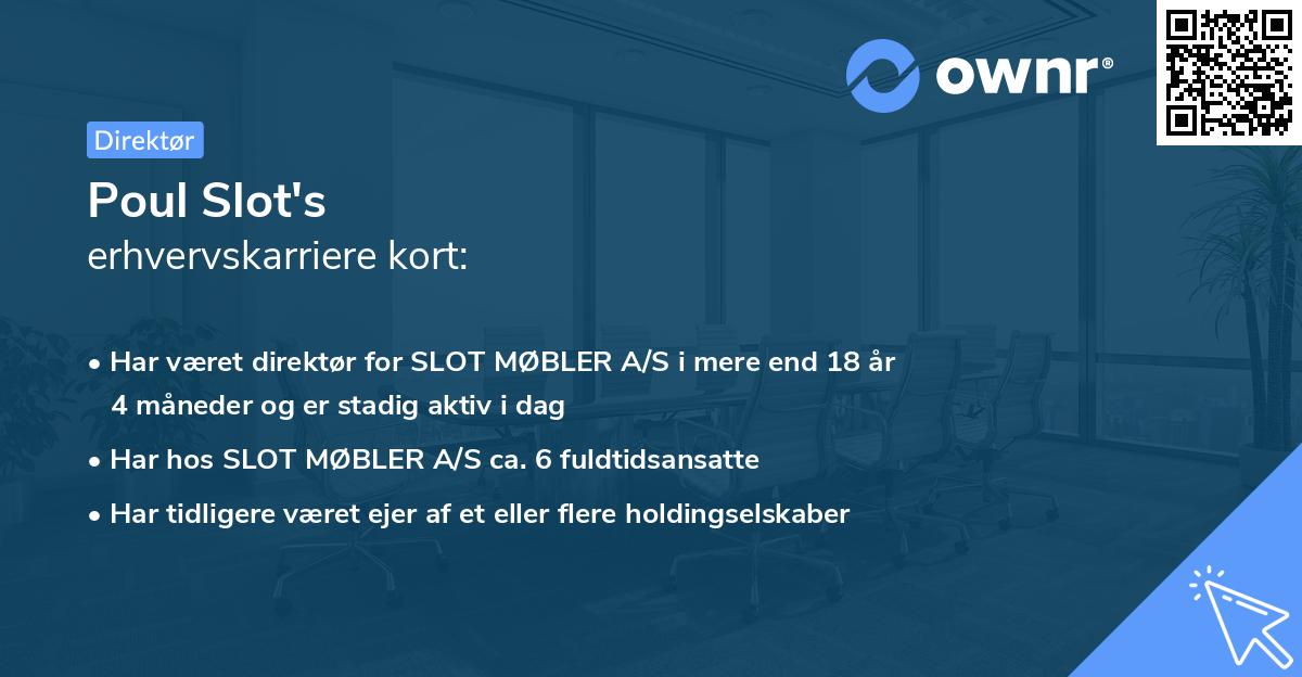 Poul Slot's erhvervskarriere kort