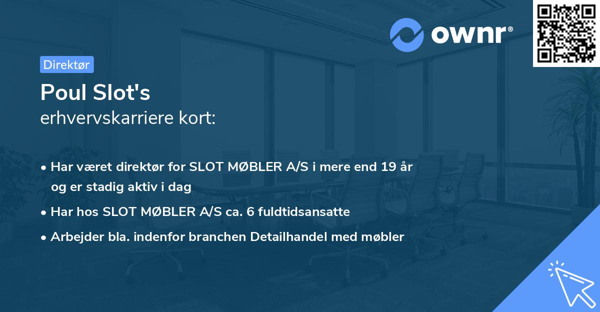 Poul Slot's erhvervskarriere kort